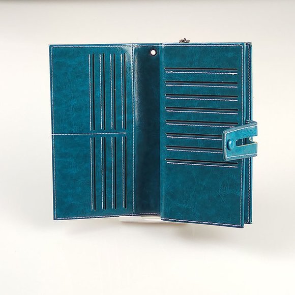 Womens Bifold Phone Wallet Cards Organizer - Picture 4 of 10